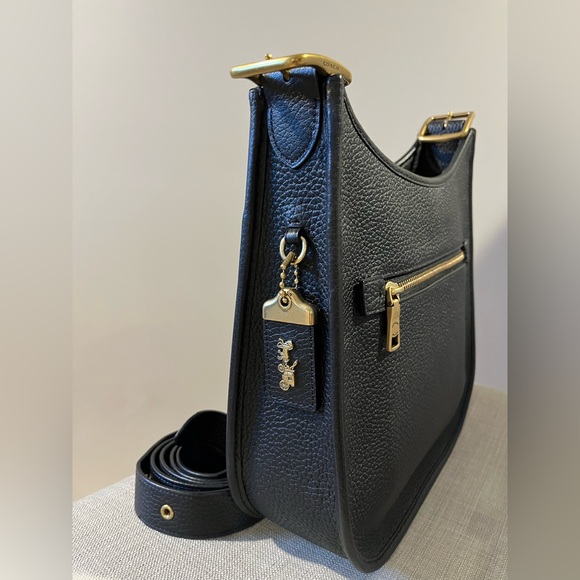 Coach 1941 Emery Crossbody Bag 88361 in Black Glovetanned Pebbled Leather - Picture 1 of 12